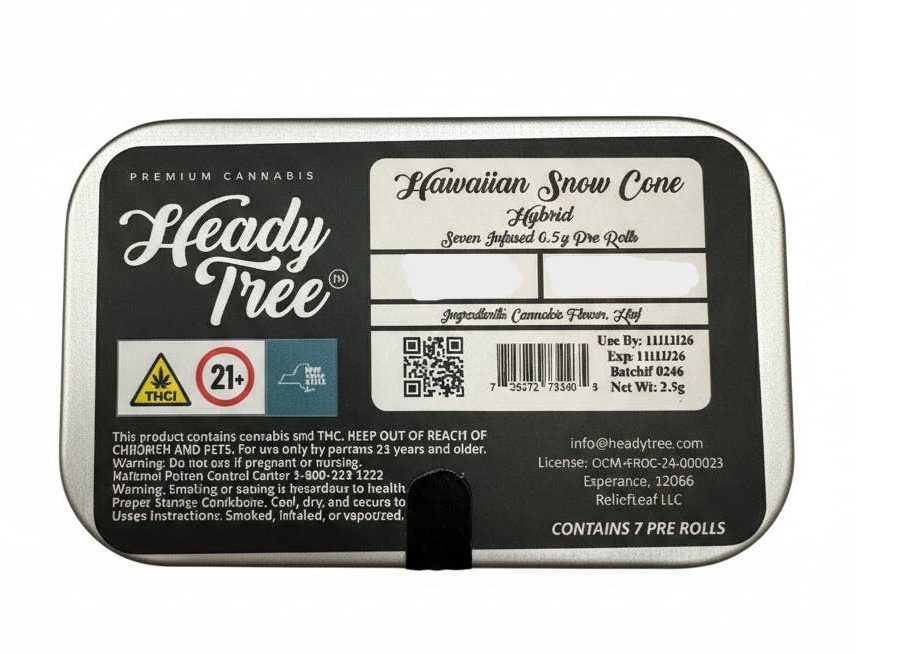 Heady Tree - Hawaiian Snow Cone Infused 7pk Preroll - 3.5g
