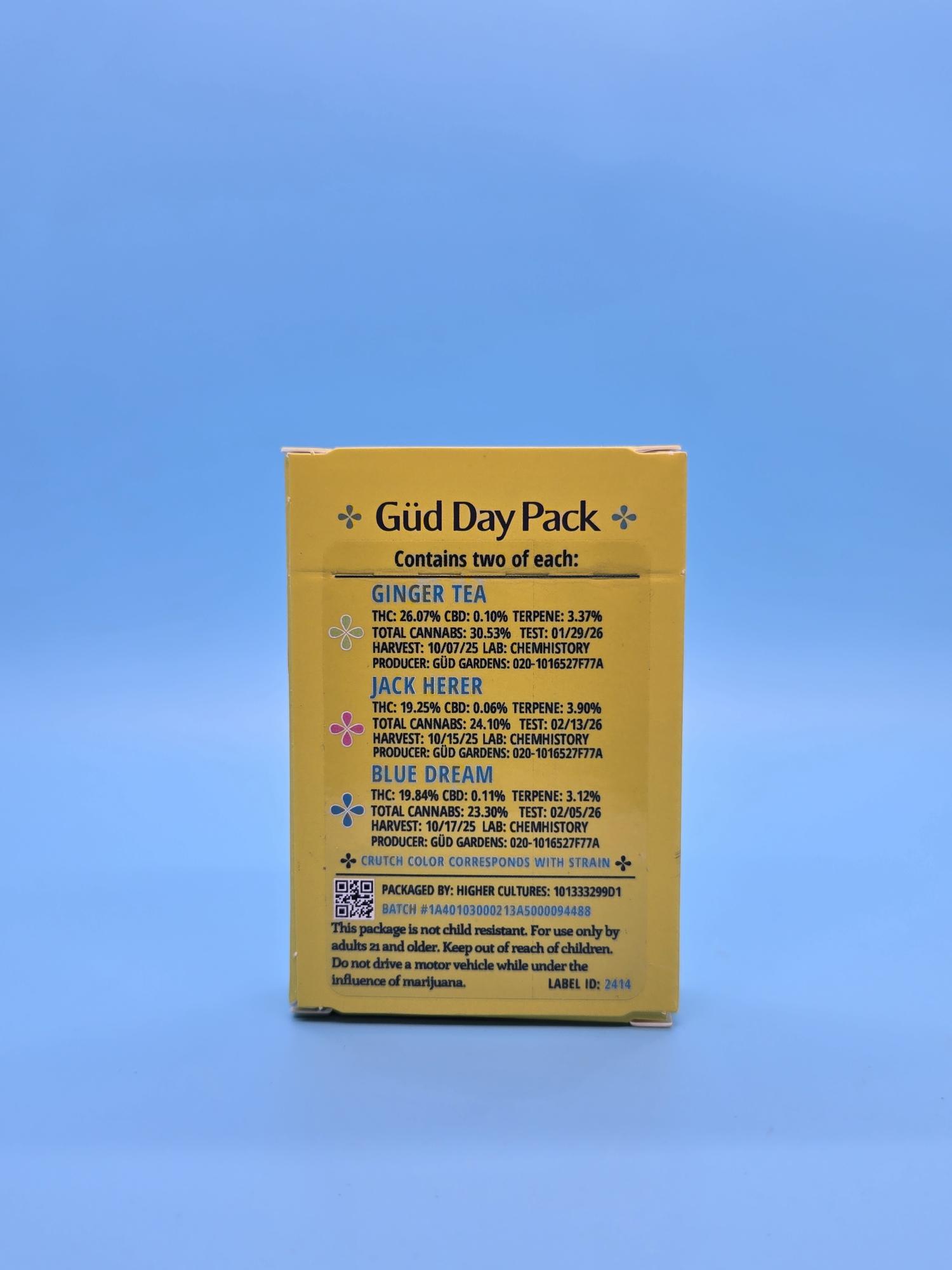 PREROLL - DAY - 0.75G - 6PK - GINGER TEA / JACK HERER / BLUE DREAM