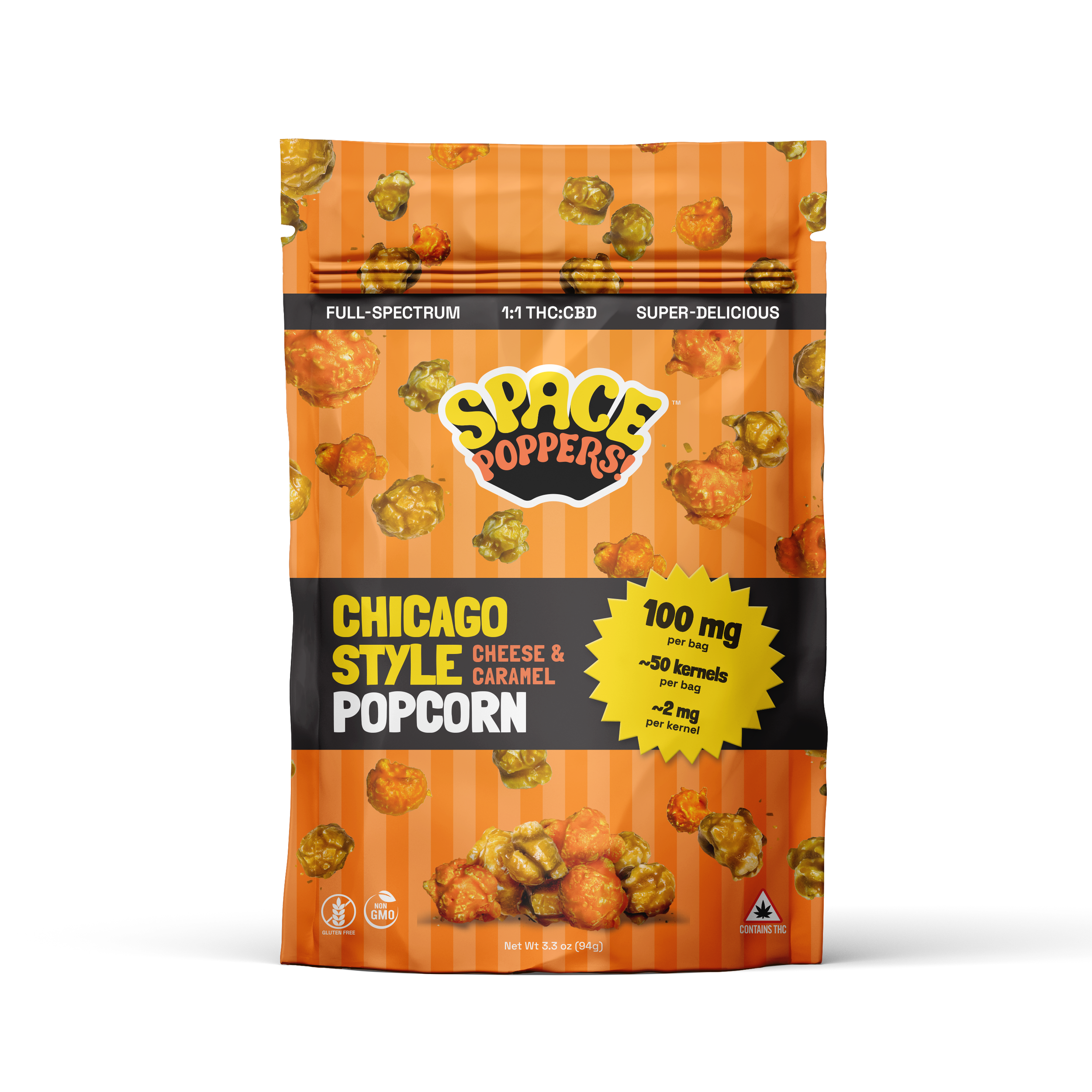 Space Poppers | Chicago Style | Popcorn | 100mg