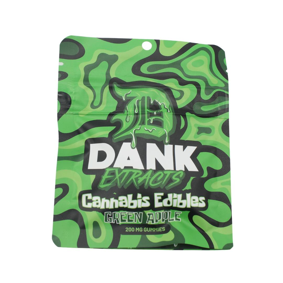 Dank Extracts - Green Apple - 200mg Gummies (4x50mg)