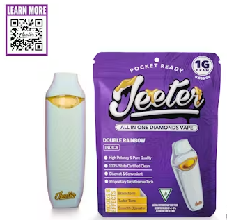 Jeeter Double Rainbow Indica Liquid Diamond All In One Vape Cart