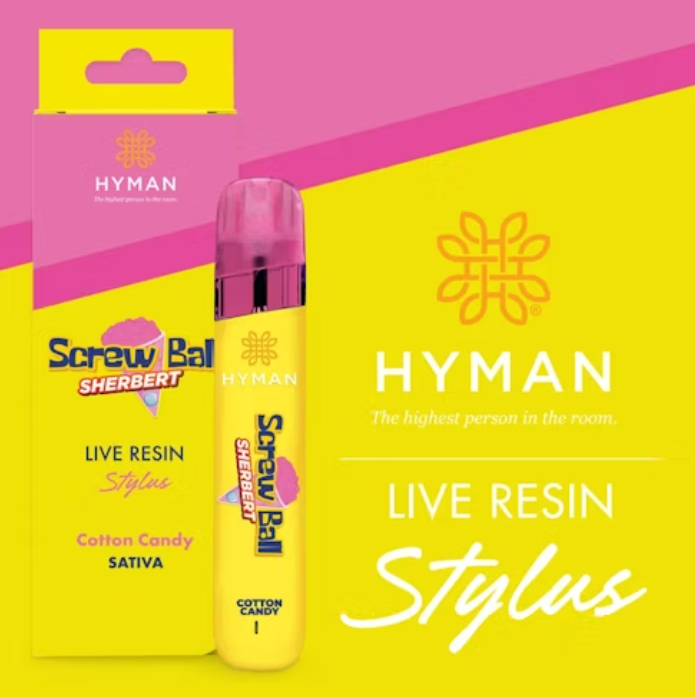 HYMAN | SCREW BALL SHERBERT | LIVE RESIN DISPOSABLE STYLUS SATIVA