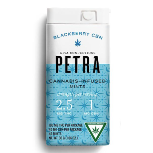 Kiva Confections Petra Blackberry Mints 100mg THC : 40mg CBN