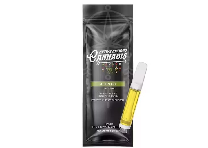 Native Nations Cannabis | Alien OG | Live Resin 510 Cartridge | 1g