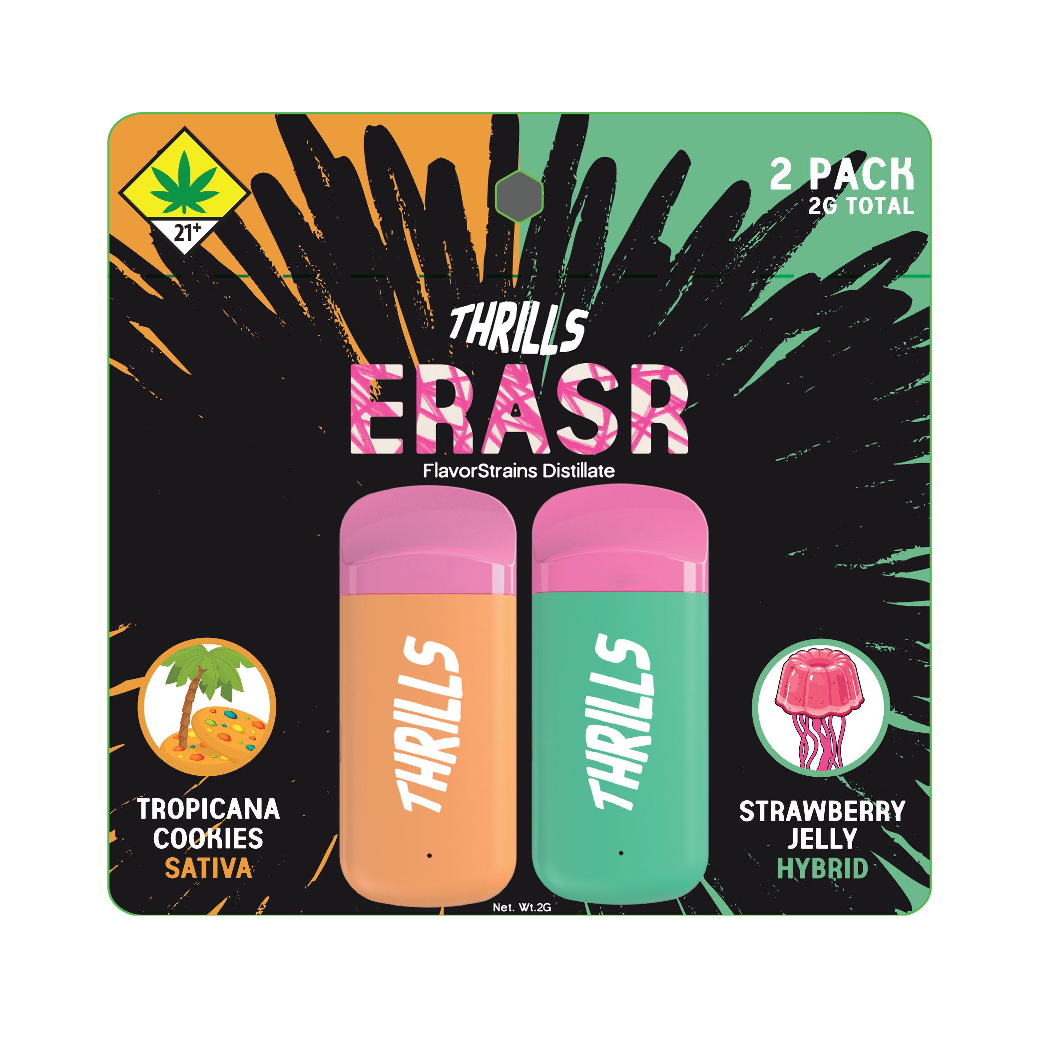 Tropicana Cookies X Strawberry Jelly - FlavorStrains Erasr - All-In-One 2 Pack - 2g