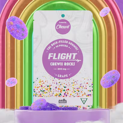 Chewii Rocks Grape Gummies with NERDS (4 x 50mg) 200mg