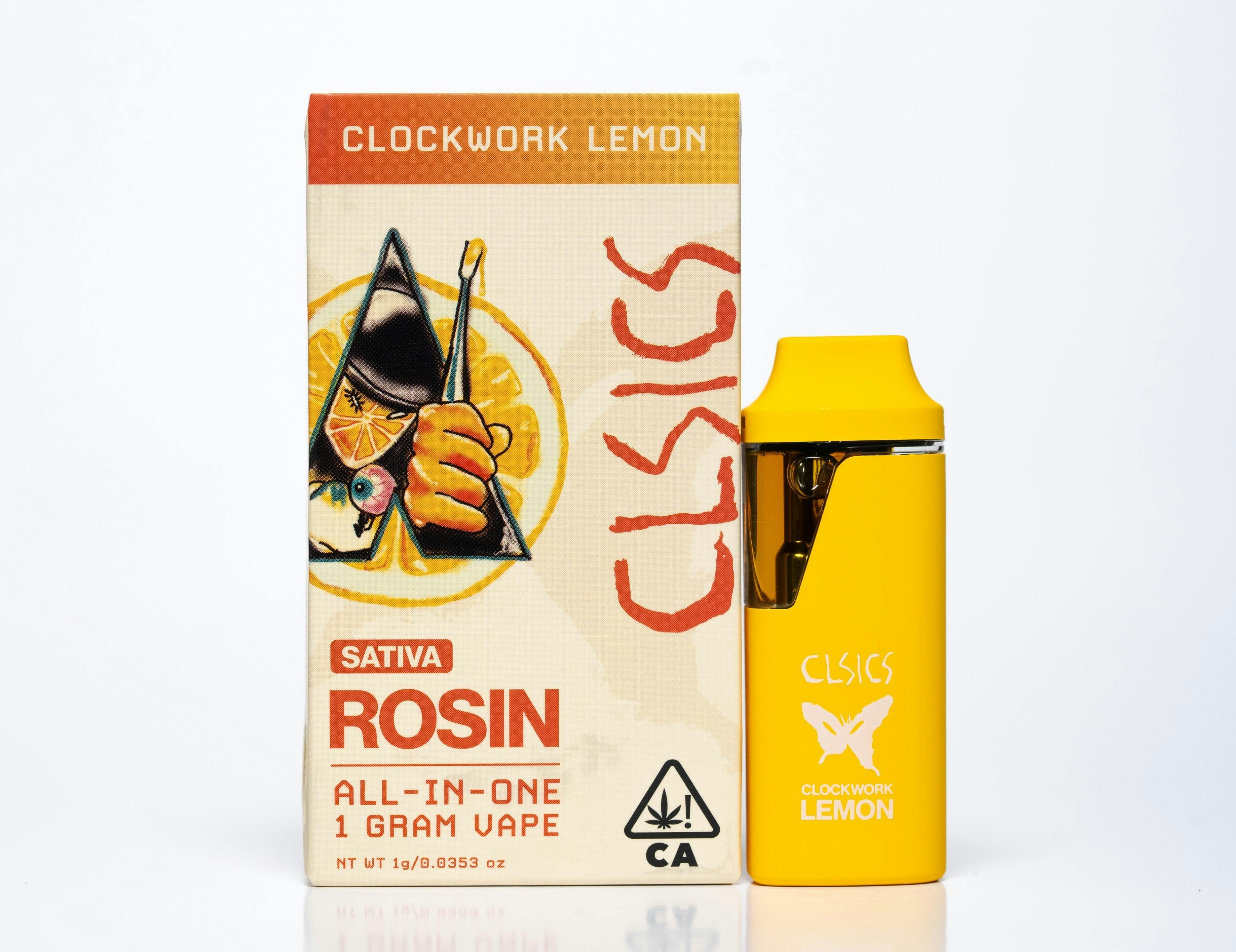 CLSICS - DISPOSABLE (LIVE ROSIN) - SATIVA - CLOCKWORK LEMON
