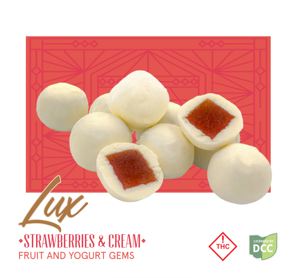 Lux | Strawberries & Cream Fruit & Yogurt Gem THC | 10mg (10ct)