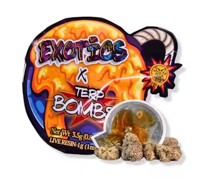 Exotics x Terp Bombs! | Flower x Concentrate | Hybrid | Blackberry Runtz | Live Resin x 1g