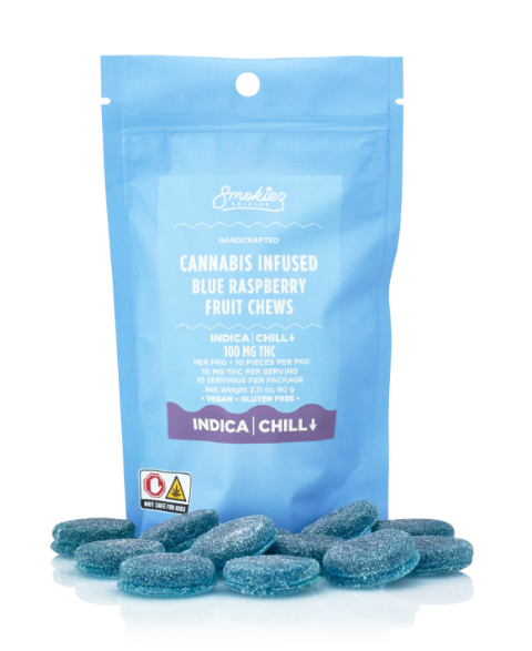 Smokiez Edibles 10pk/100mg- Sweet Blue Raspberry
