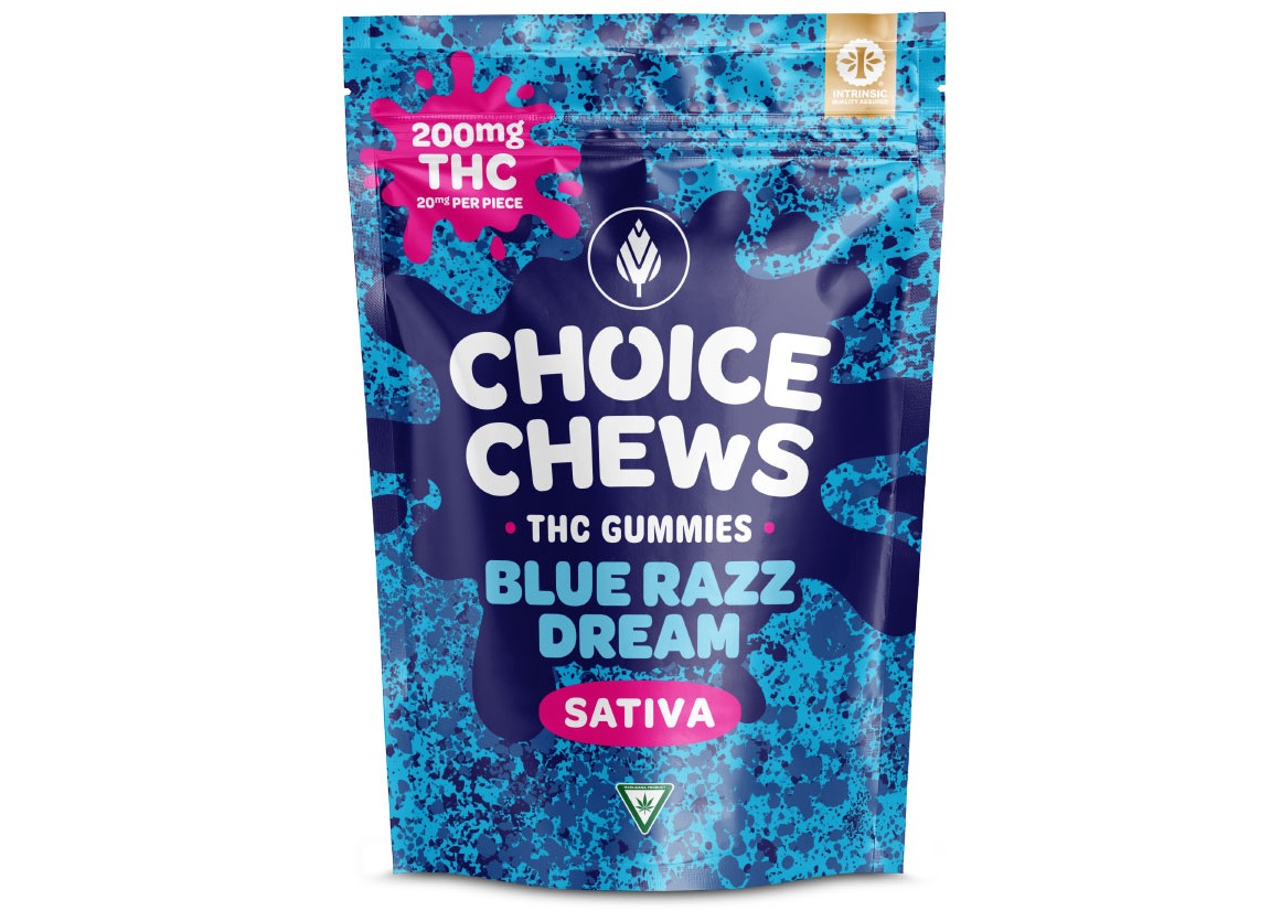 Choice Chews - Gummies - 200mg - Blue Raz Dream - Sativa