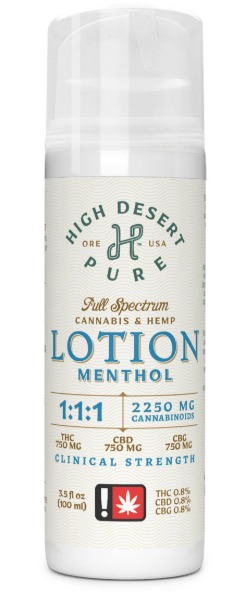 3.5oz Clinical Strength CBD + CBG - Lotion - High Desert Pure