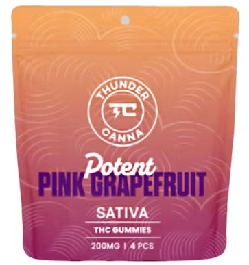 Thunder Canna - Potent Pink Grapefruit - 200mg Gummies