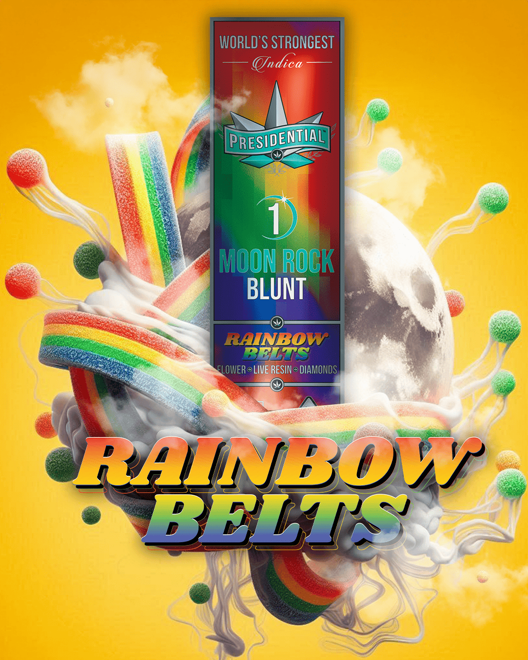 Rainbow Belts 1.5g Moonrock Blunt