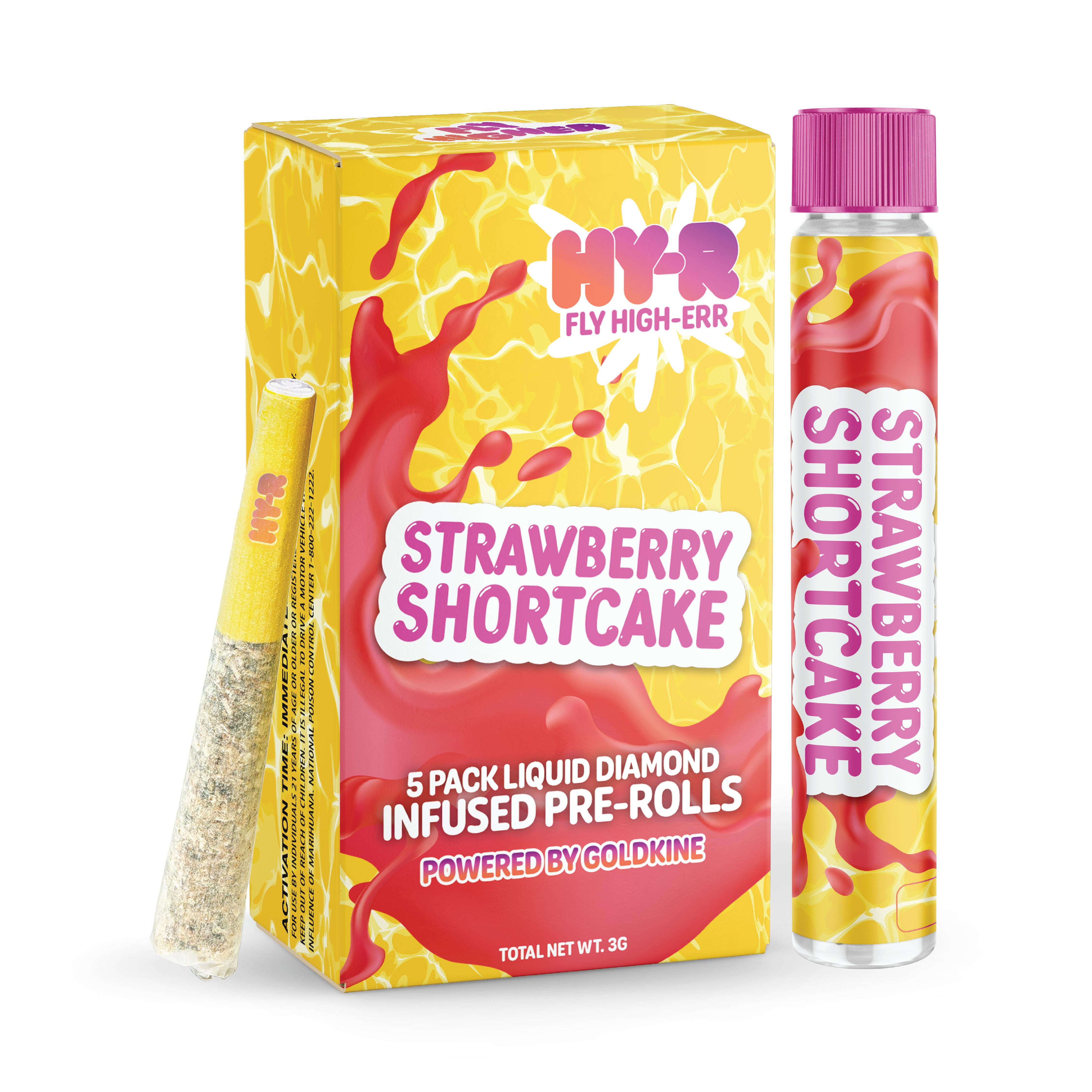 HY-R | Strawberry Shortcake | Infused Pre-Rolls | 5-Pack