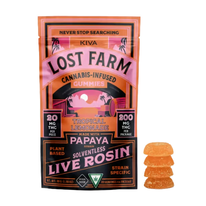 Lost Farms | 200mg | Tropical Lemonade Live Rosin Gummies