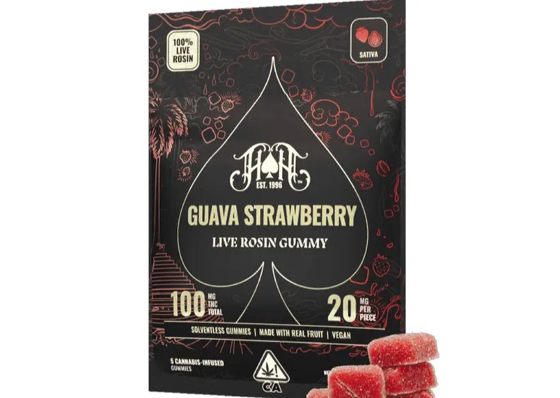 Heavy Hitters — Guava Strawberry Sativa Solventless Gummies 100mgTHC 5pk Heavy Hitters - .1g