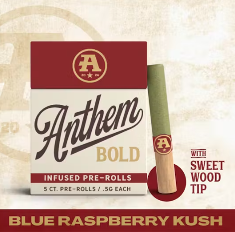 Blue Raspberry Kush Infused Wood Tip Pre Roll (5pk)