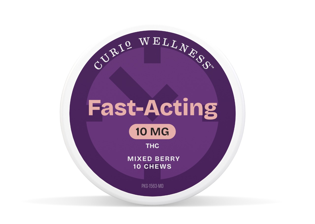 Curio Wellness: Fast Acting Chews | Mixed Berry | 10mg | 10pk