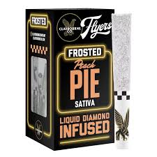 Claybourne Co. | Frosted Flyers | Peach Pie | Liquid Diamond Infused Pre-Roll | 5pk | 2.5g by Claybourne Co. - pre-rolls cannabis product