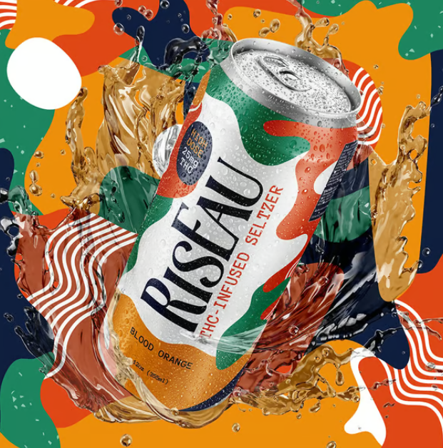 RISEAU Drink Seltzer 25mg: Blood Orange