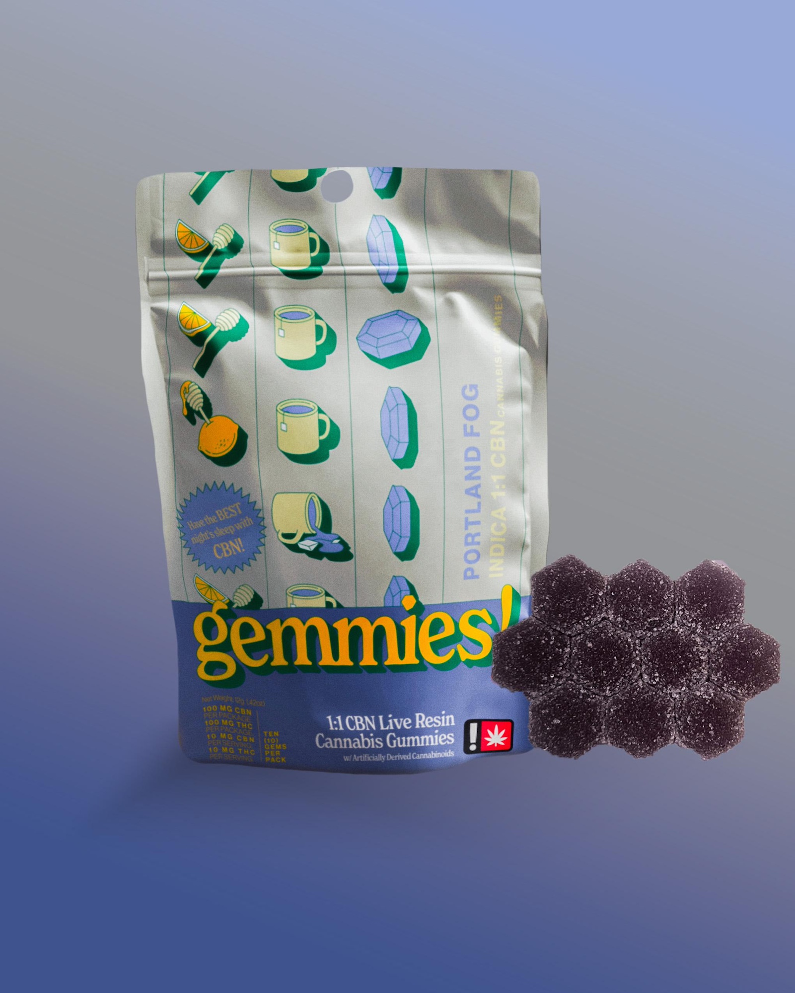 Portland Fog Cbn Gummy 100mg.