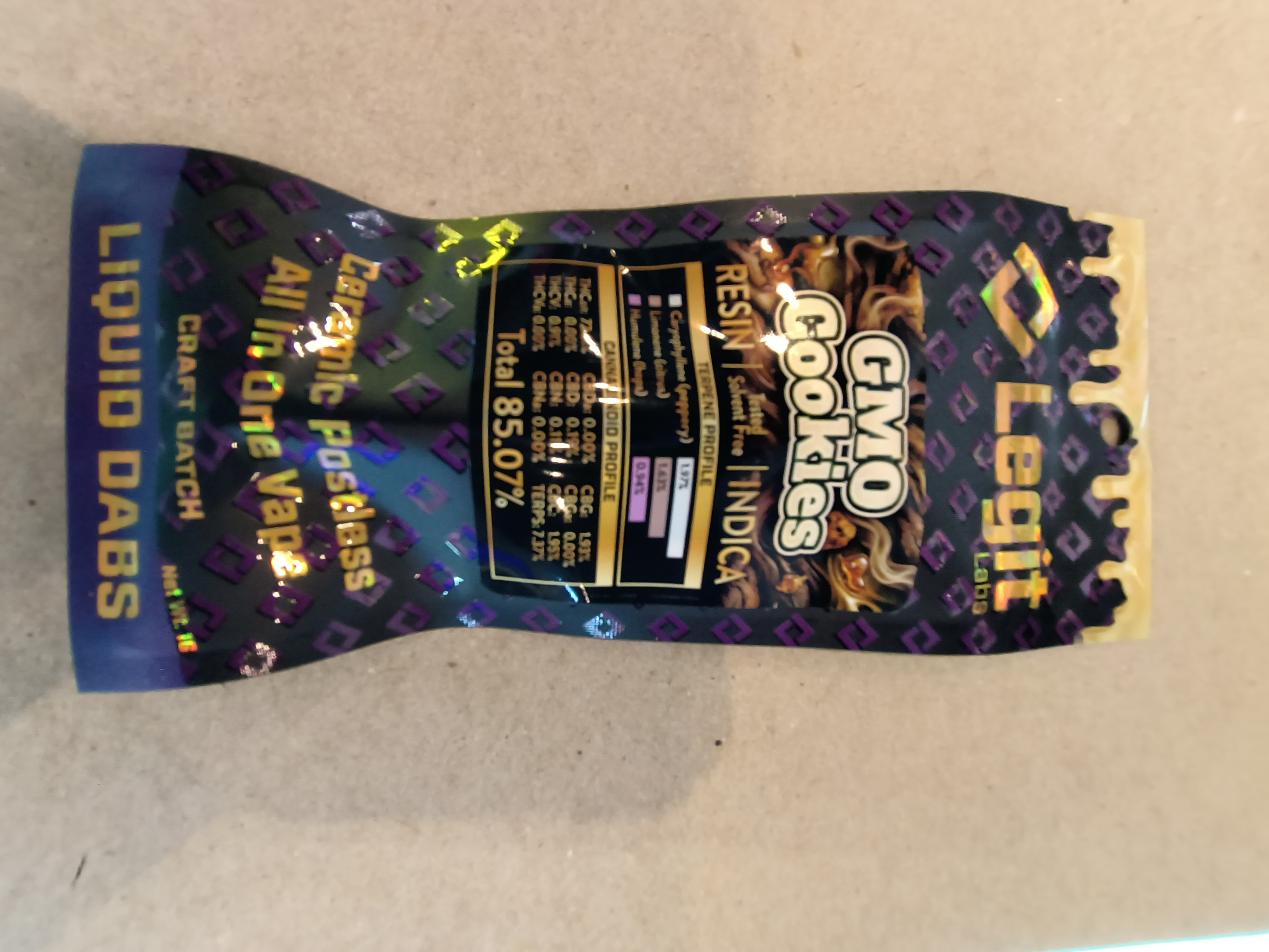 GMO Cookies | Cured Resin Disposable Vape | 1g | Indica