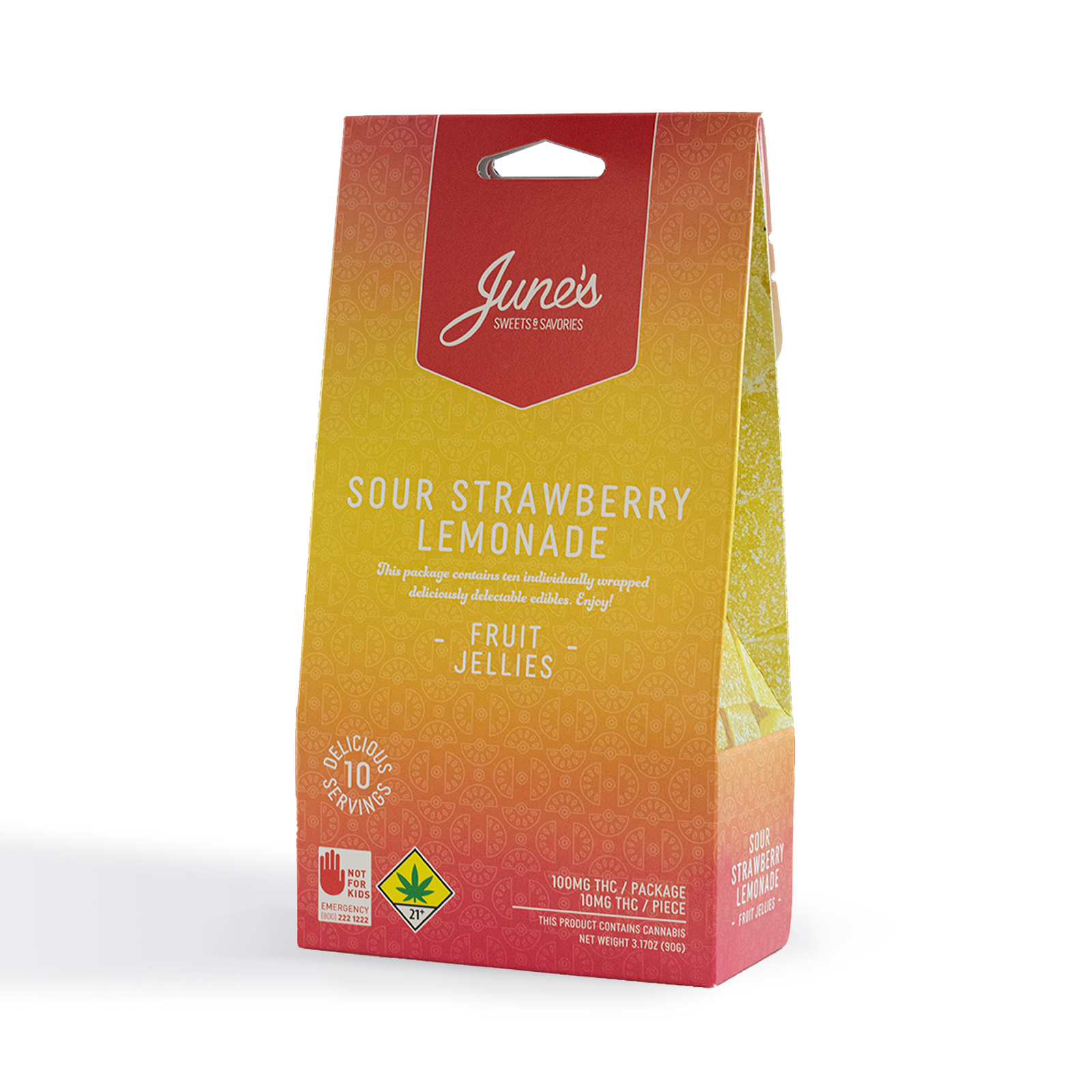 Sour Strawberry Lemonade Fruit Jellies