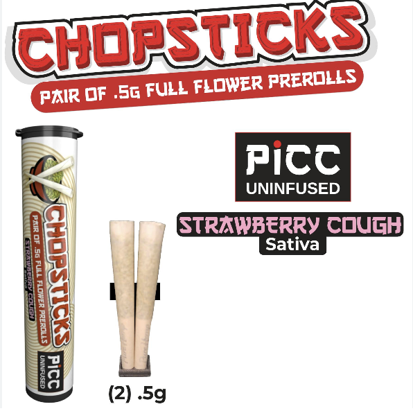 Chopsticks - Prerolls - Strawberry Cough (2pk)