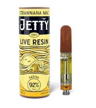 Jetty Strawnana Mac Sativa Live Resin Vape Cart
