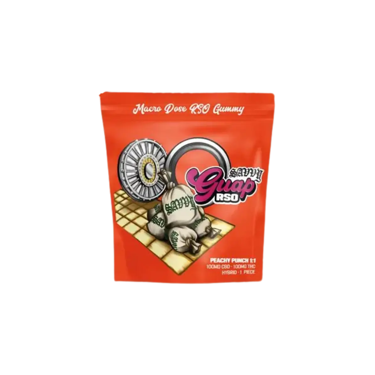 Savvy Guap - Peachy Punch 1:1 (CBD:THC) - 100mg - Edibles