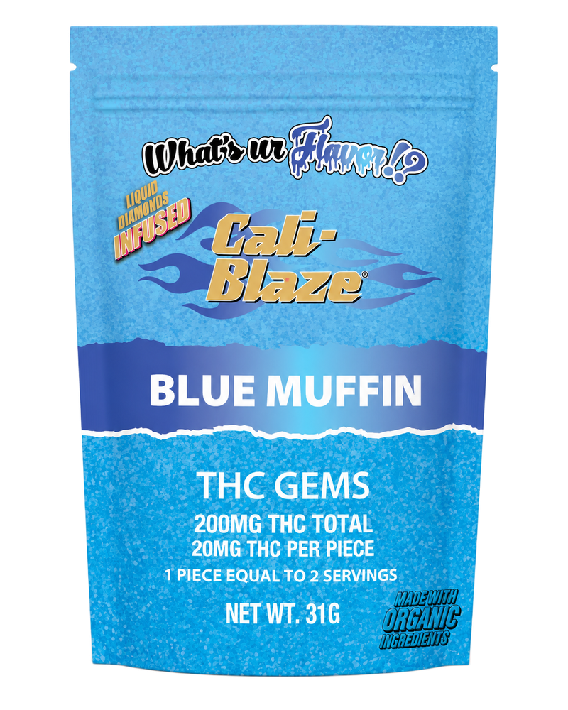 Cali Blaze Gummy Gems 200mg - Blue Muffin