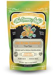 THE GREEN LADY MANGO MOJITO LIVE RESIN GUMMIES 10OMG