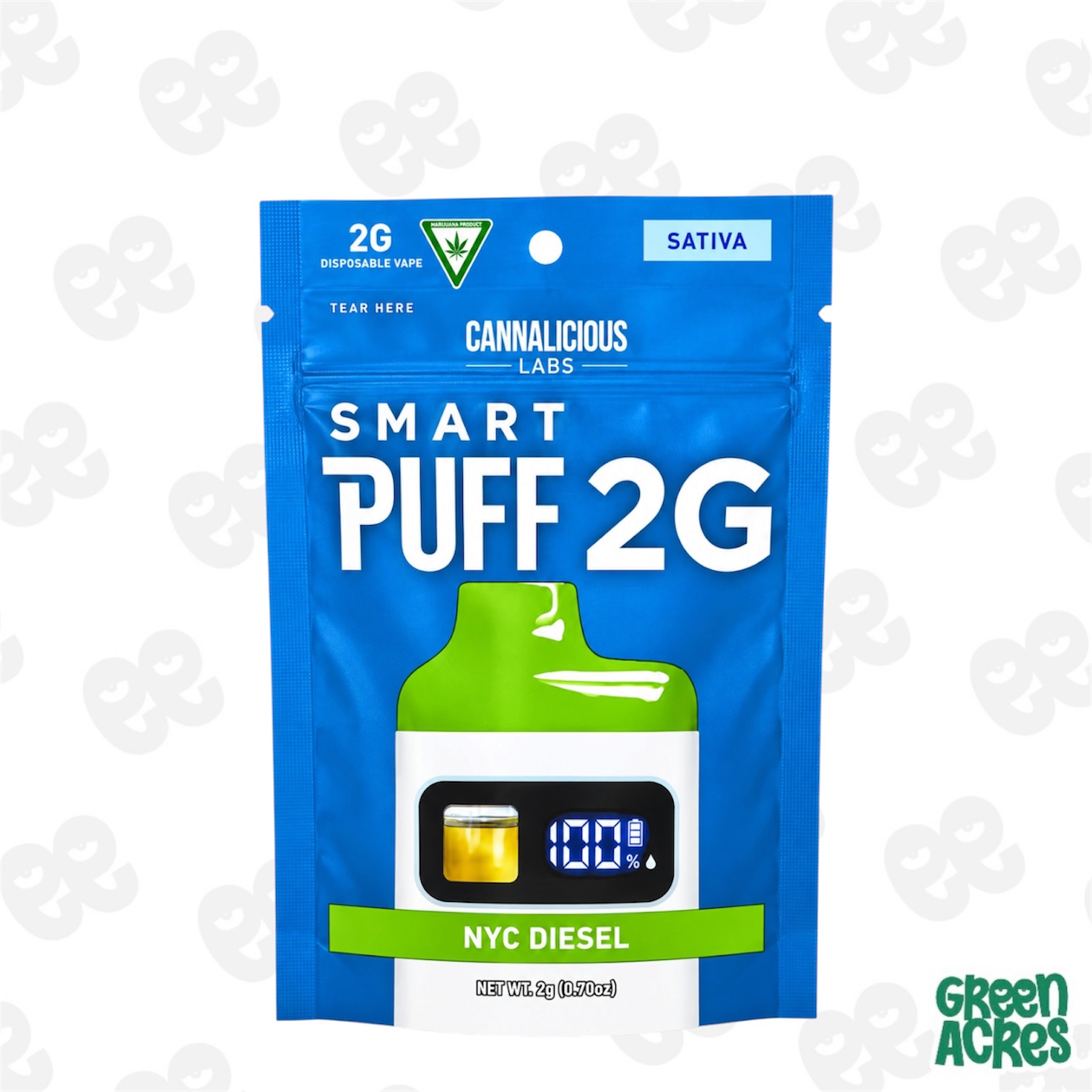 Cannalicious: NYC Diesel 2G SmartPuff Vape Disposable (S)