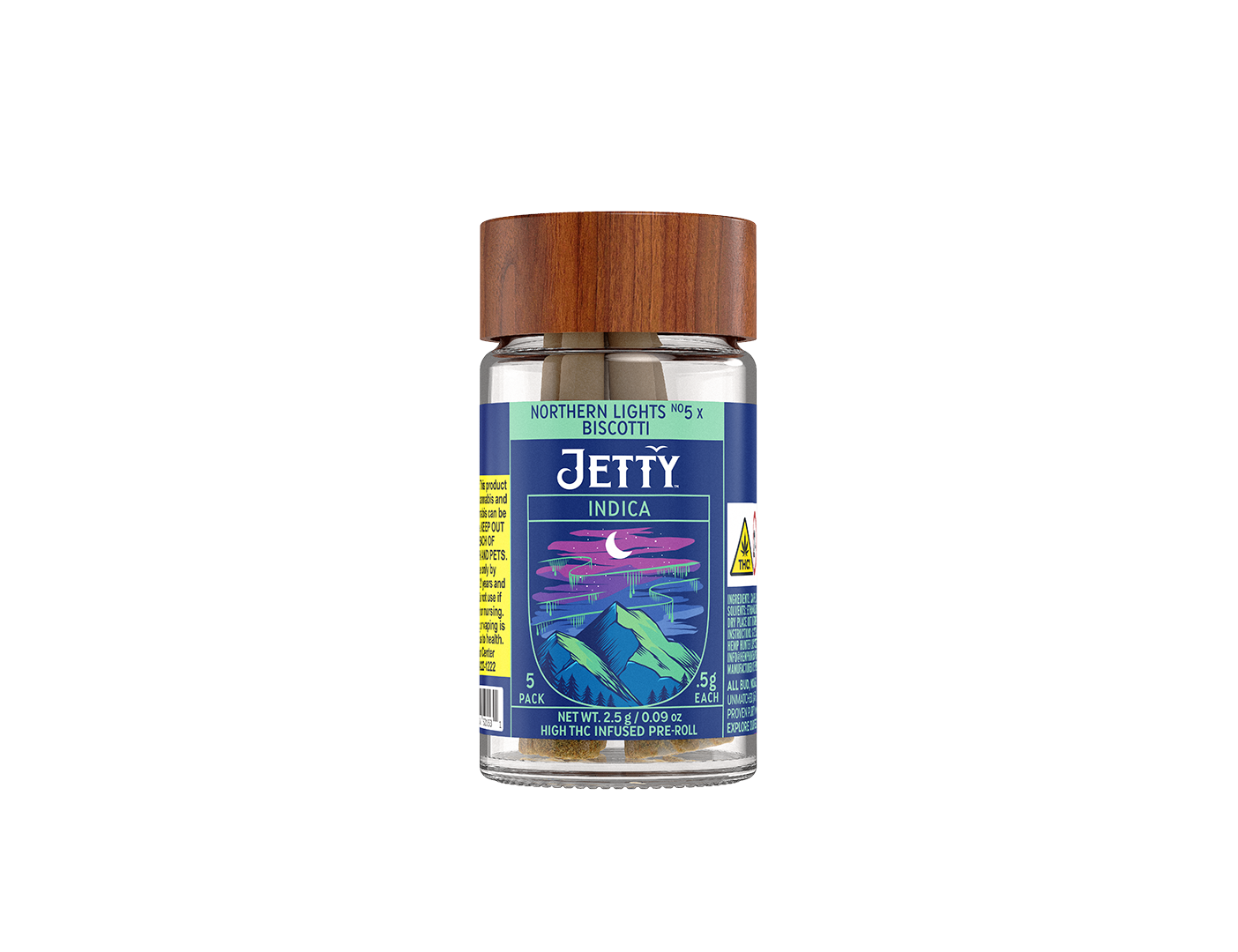 Jetty | Northern Lights 5 x Apples and Bananas | High THC Infused Pre-Roll 5pk