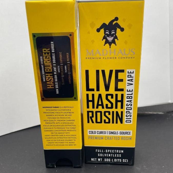 Live Hash Rosin Disposable .5g Hash Burger
