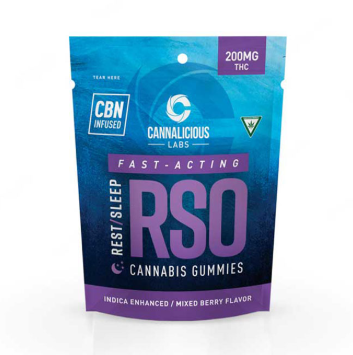 Cannalicious RSO - Rest Mixed Berry - 200mg Gummies