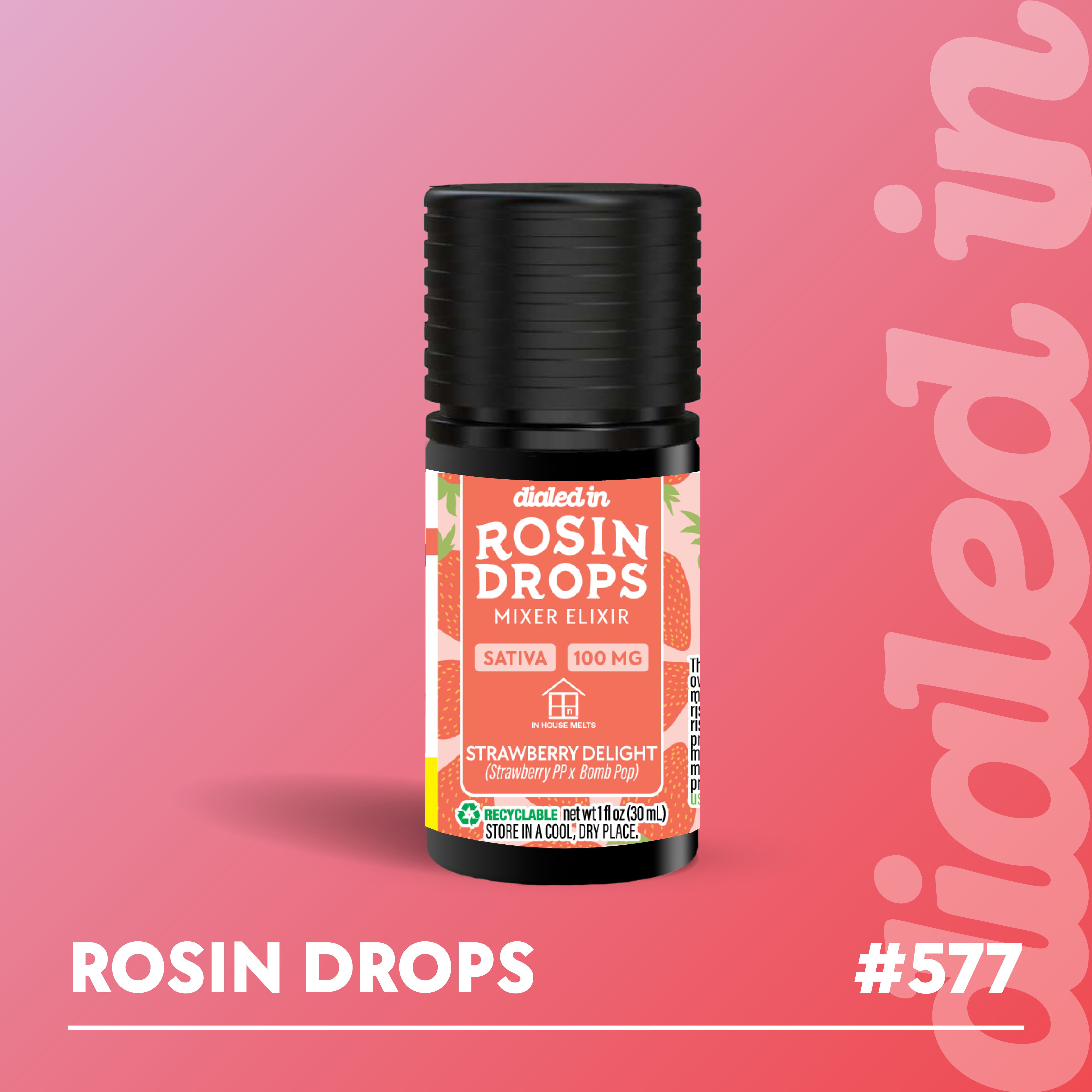 100mg - Strawberry Delight - Rosin Drops