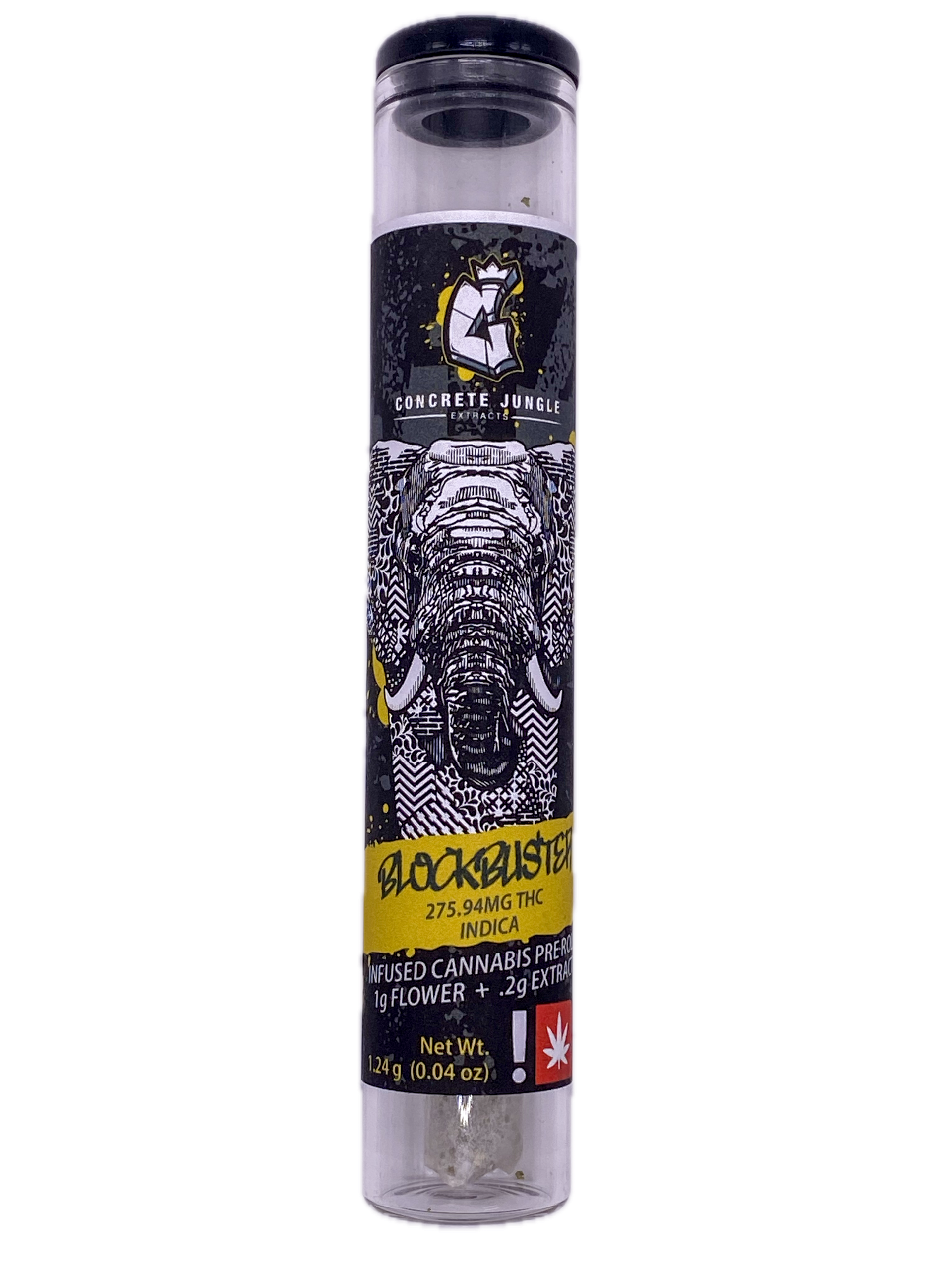 BLOCKBUSTER - INFUSED PREROLL - 1G - INDICA - STRAWNANA x ZKITTLEZ