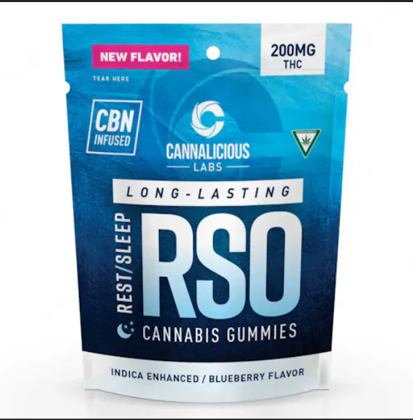 Cannalicious RSO - Rest Blueberry - 200mg Gummies