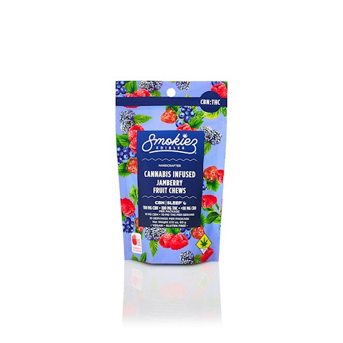 Smokiez Jamberry 1:1 CBN 10pk|THC:100mg CBN:100mg| [IND]