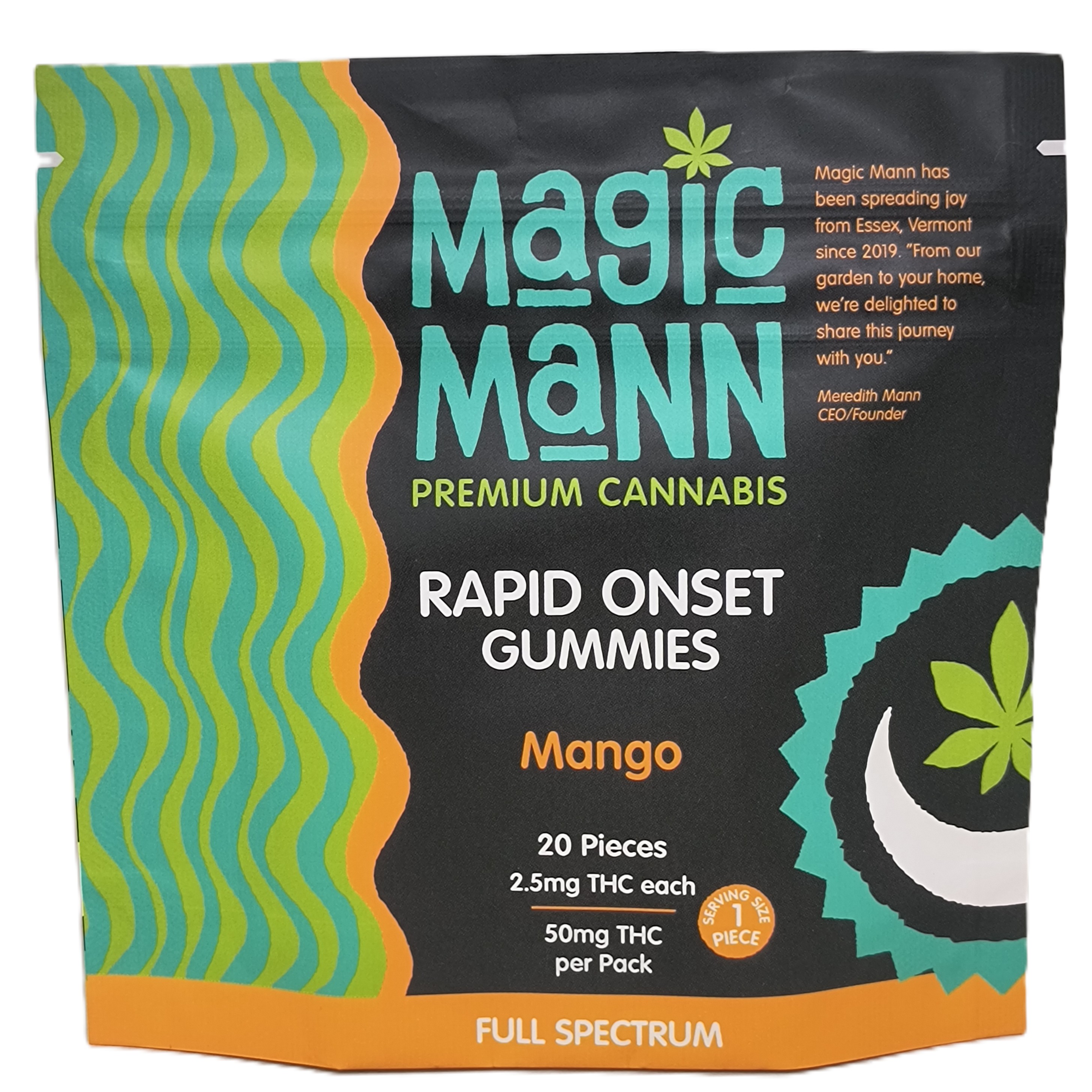 Mango Rapid Onset 2.5mg Gummy | 50mg THC