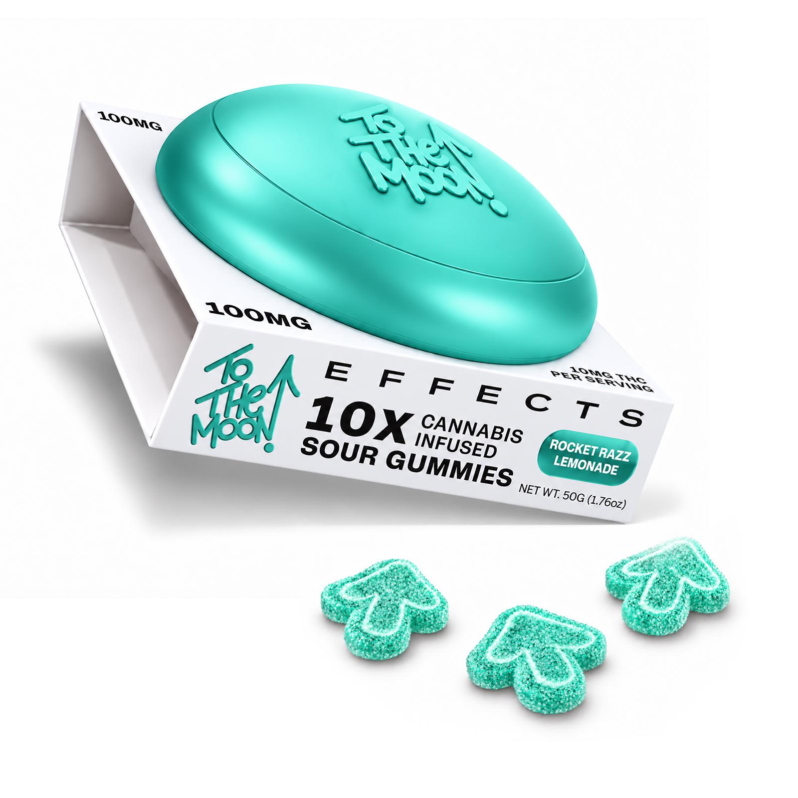 To The Moon - Rocket Razz Lemonade Gummies 10pk - 100mg