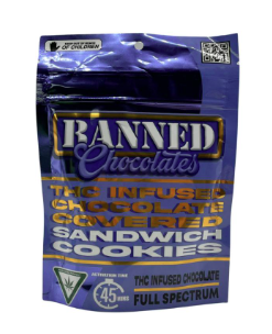 BANNED Chocolate Covered Vanilla Sandwich Cookies 3PK 200mg