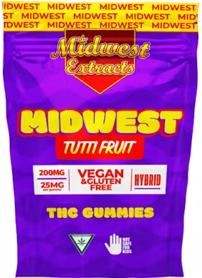Midwest Extracts Tutti Fruit Gummies - 200mg - 8pk