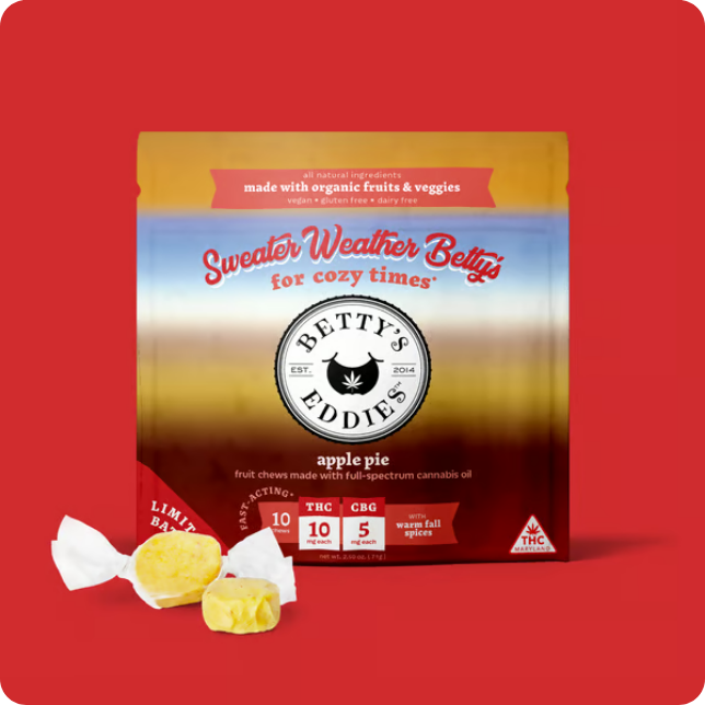 Sweater Weather - Apple Pie - 2:1 THC:CBG - Fruit Chews - 100mg (10pk)
