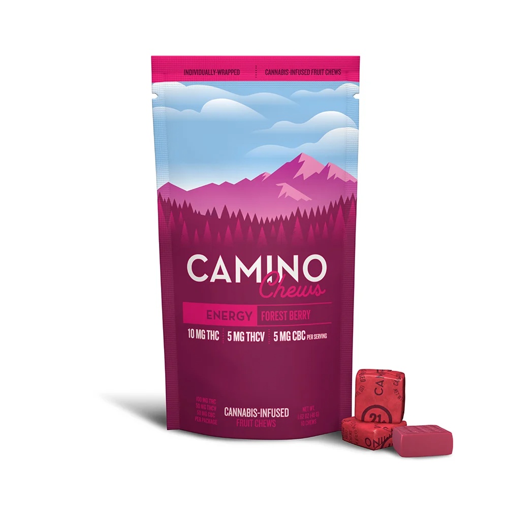 Fruit Chews | 10pk | Sativa | Forest Berry | Energy | Vegan | 100mg THC: 50mg THCV : 50mg CBC
