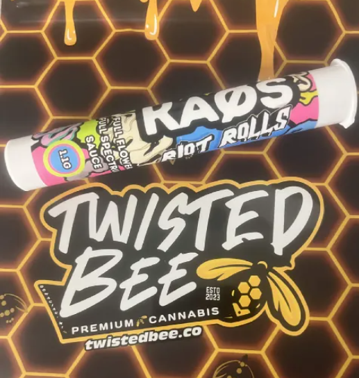 KAOS | Deathstar | Riot Roll Keef Coated Infused Pre-roll | 1.1g | Indica