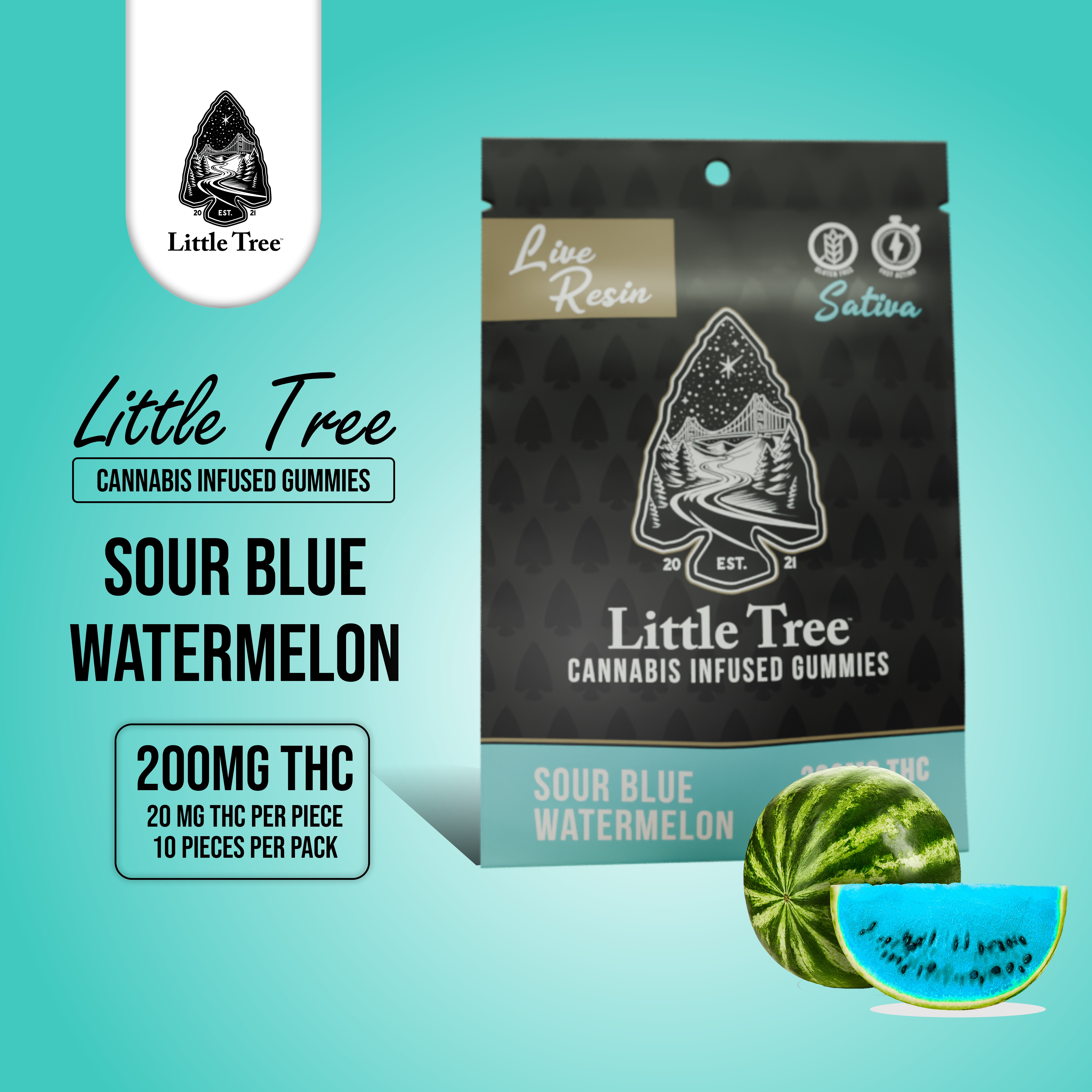 Sour Blue Watermelon Live Resin 200mg