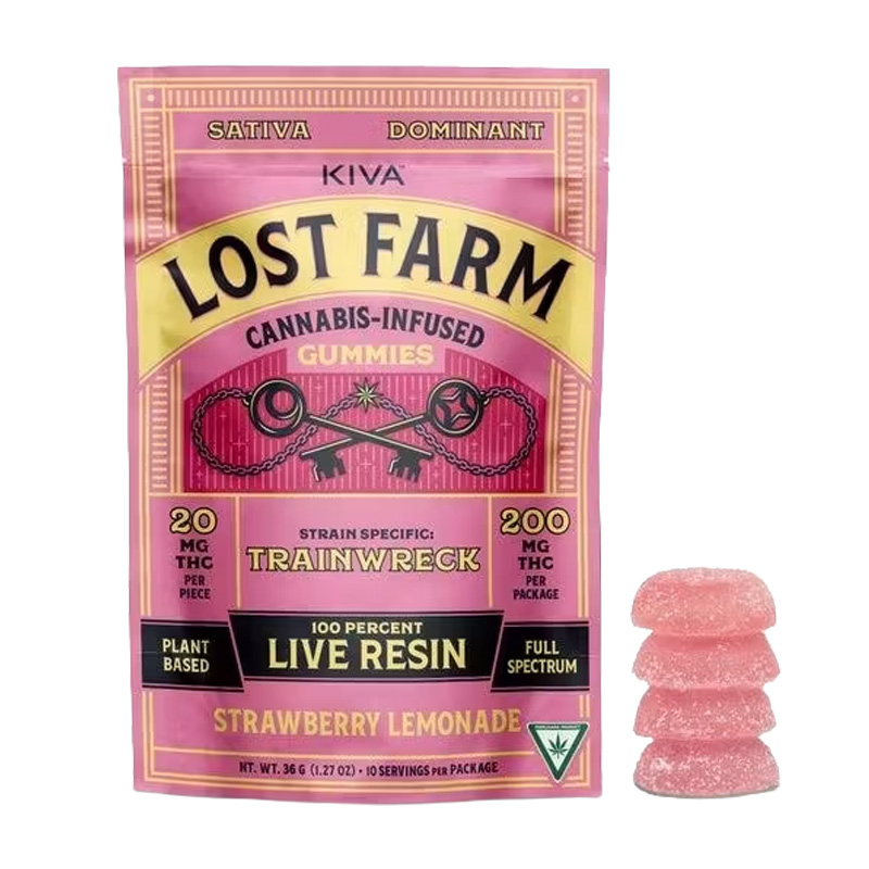 Lost Farms | 200mg Live Resin Gummies | Strawberry Lemonade